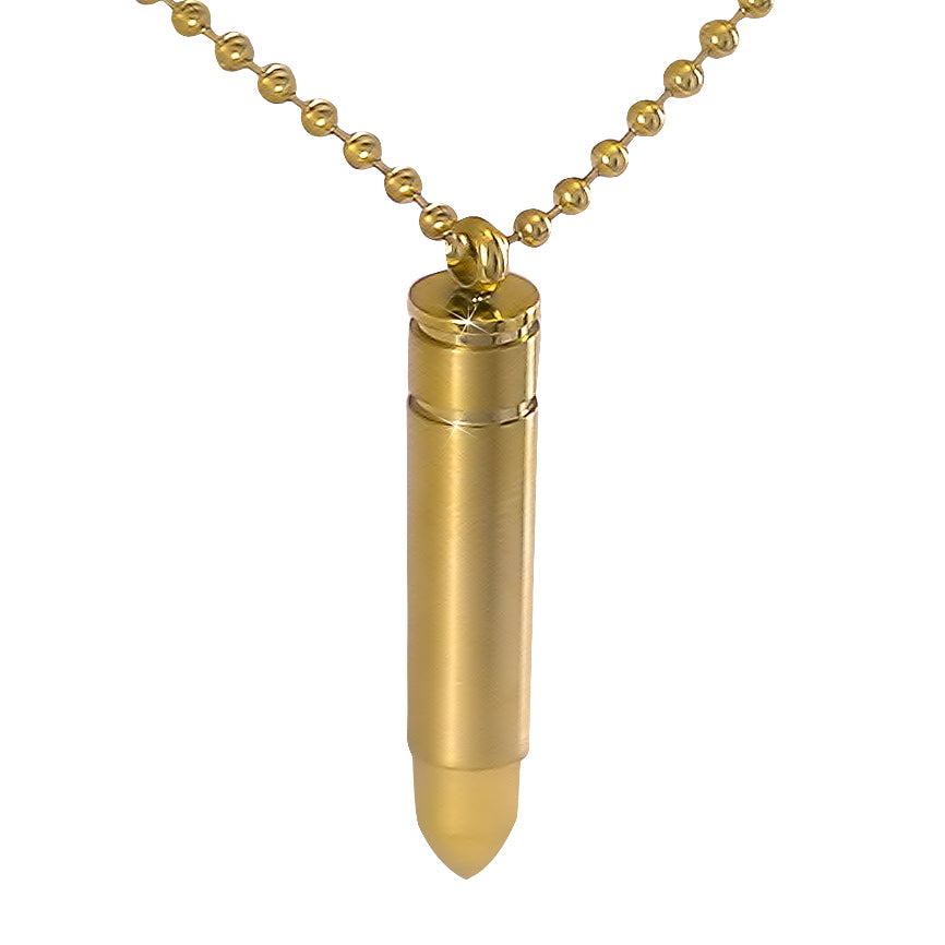 Golden Bullet Pendant Urn